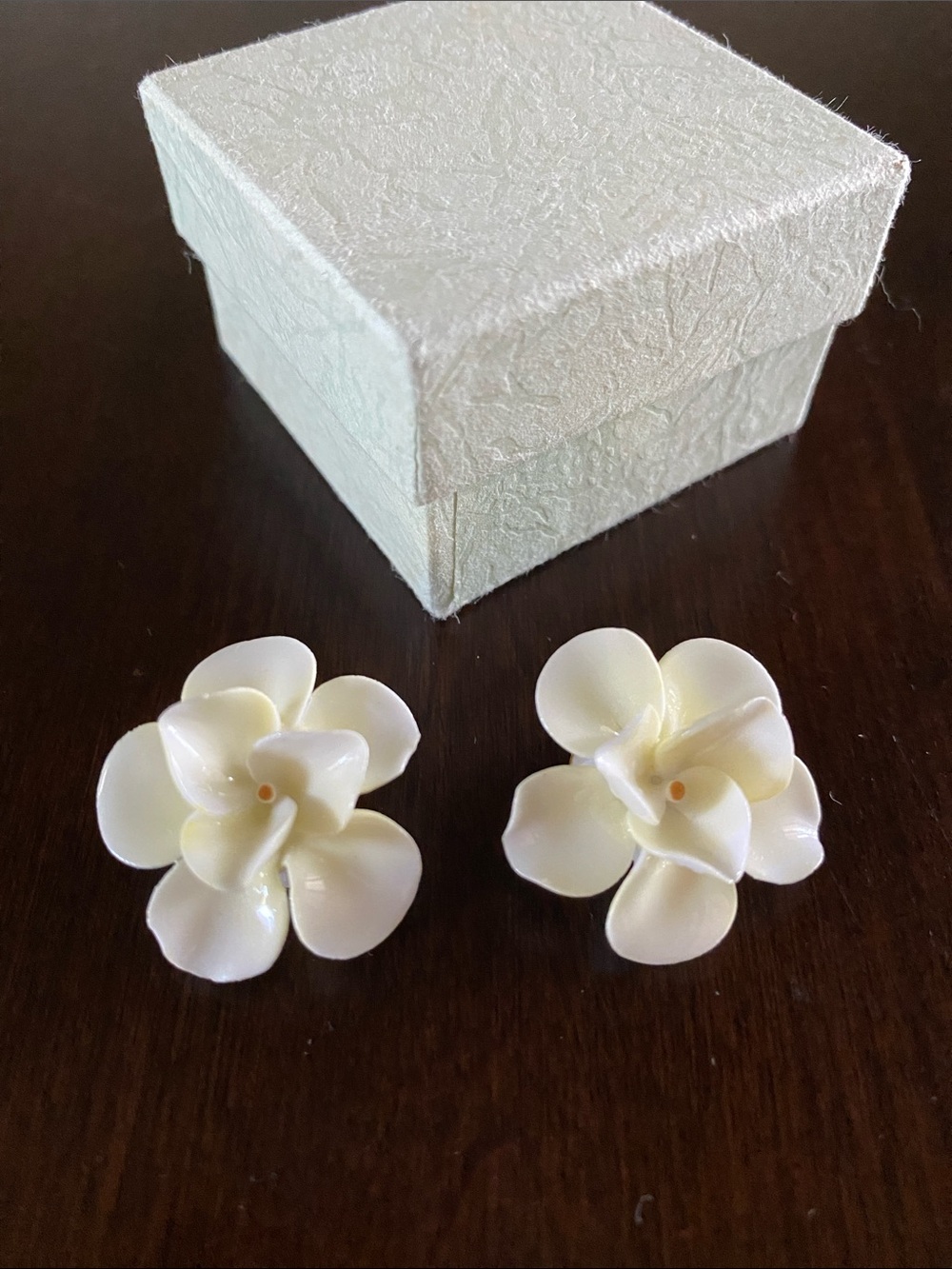 Cara China Plumeria Clip-On Earrings